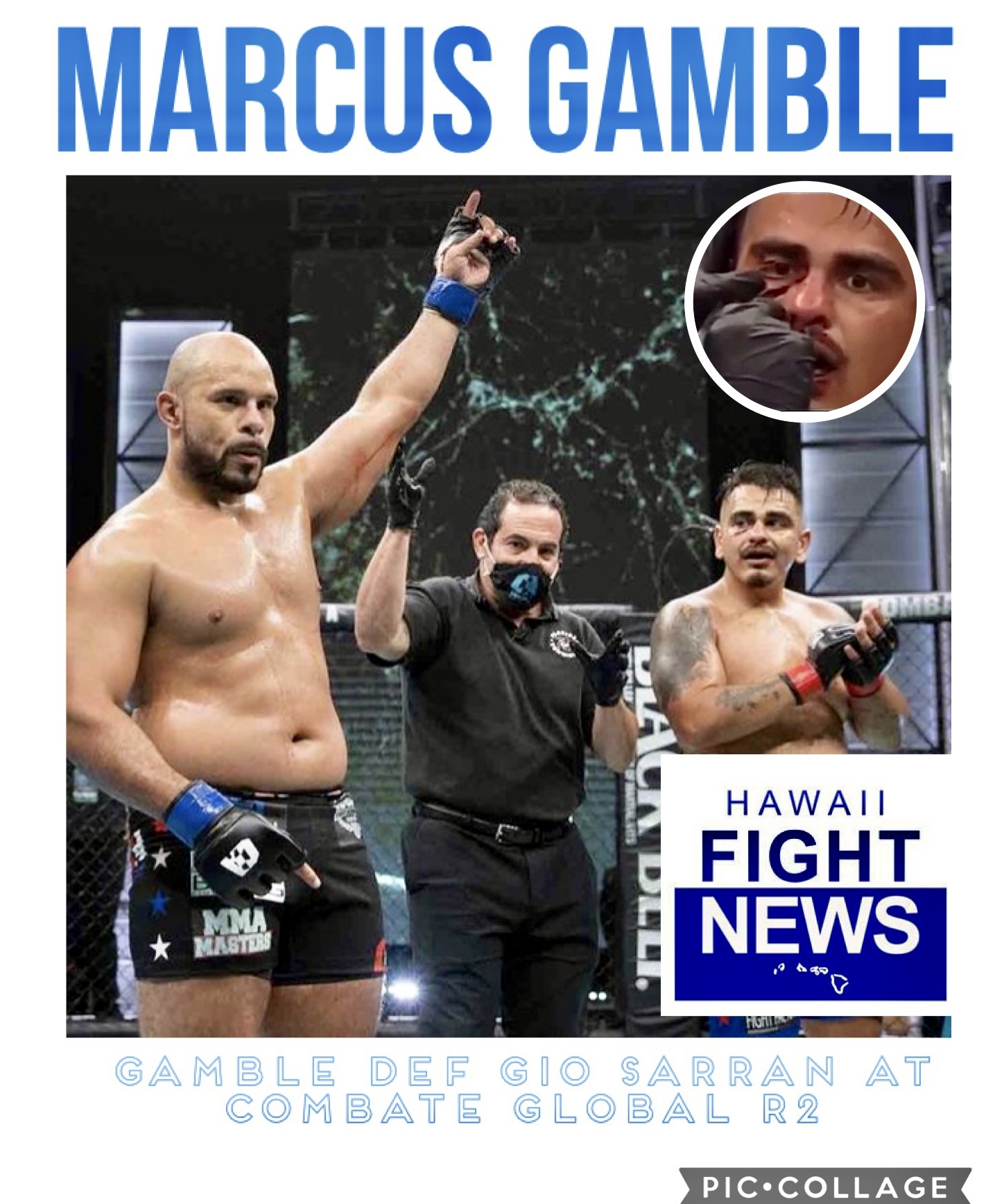 Marcus Gamble defeated Gio Sarran at Combate Global